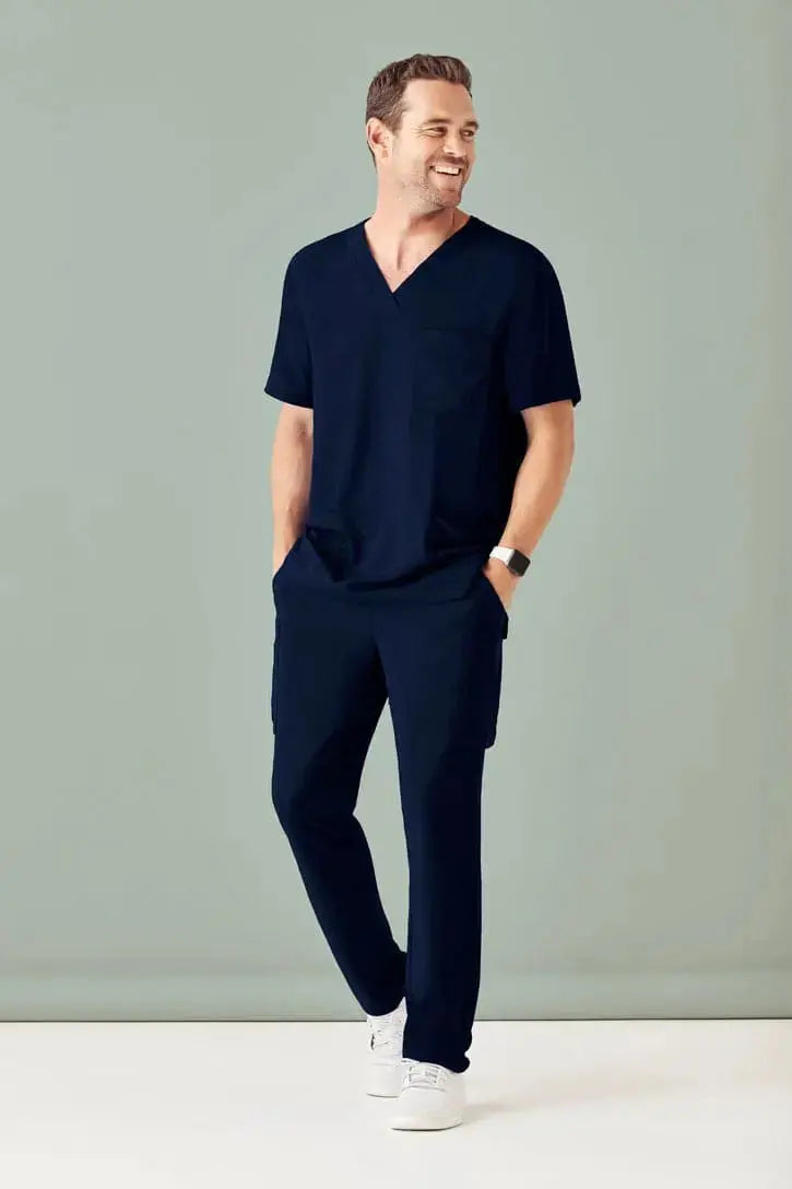 Biz Care Mens Avery V-Neck Nurse Scrub Top CST945MS Simply Scrubs Australia